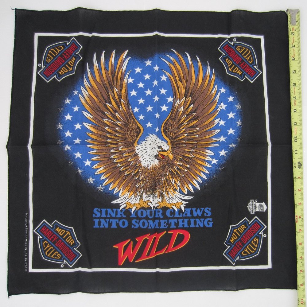 NWOT! Harley-Davidson Logo Bandana, 21" WILD